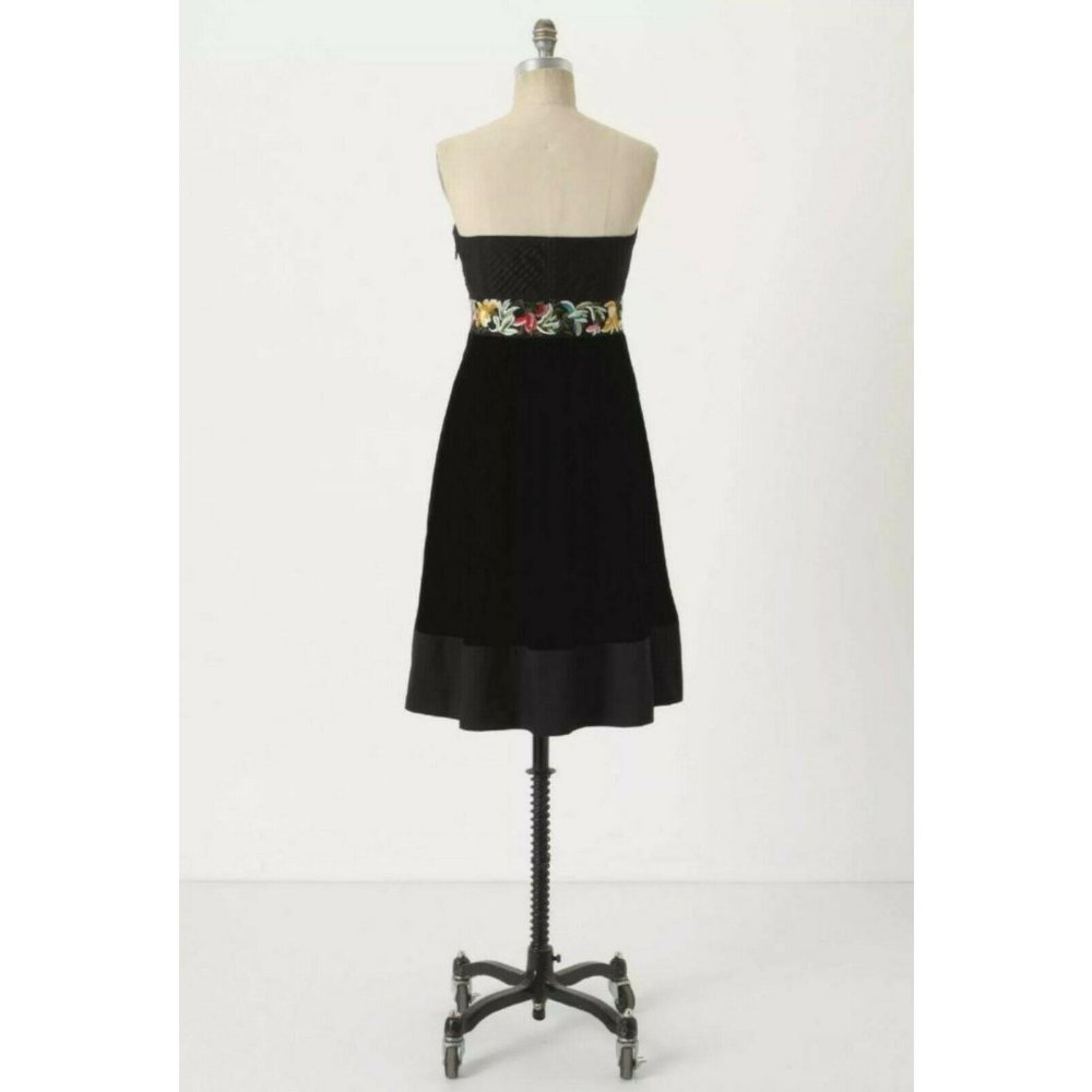Anthropologie Floreat Evening Enchantment embroidered velvet Dress - Picture 6 of 6